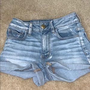 High rise jean shorts